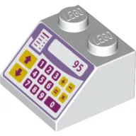 Slope 45° 2 x 2 with Cash Register Print