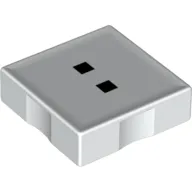 Duplo Tile 2 x 2 with ':' Print