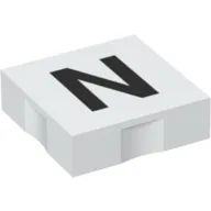 Duplo Tile 2 x 2 with Capital 'N' Print