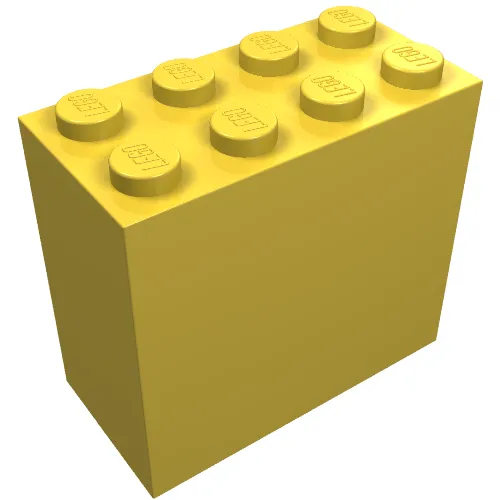 Brick 2 x 4 x 3 with 'LEGOLAND Feriendorf 2014', Construction Worker Print