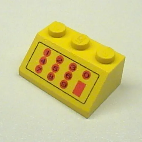 Slope 45° 2 x 3 with Red and Black Cash Register Print