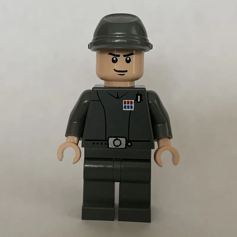 Imperial Officer / Captain / Commandant / Commander, Dark Bluish Gray Uniform, Cavalry Cap, Light Nougat Hands