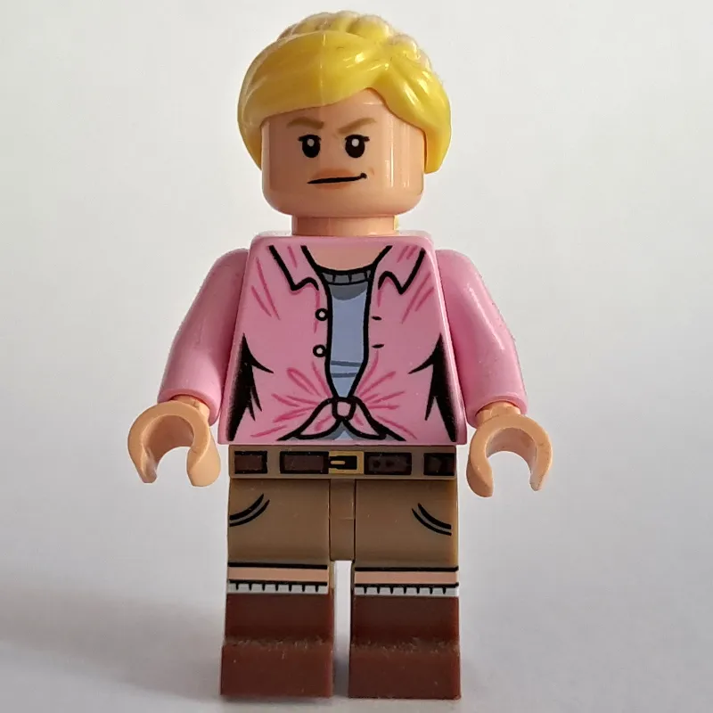 Ellie Sattler, Bright Pink Shirt, Ponytail