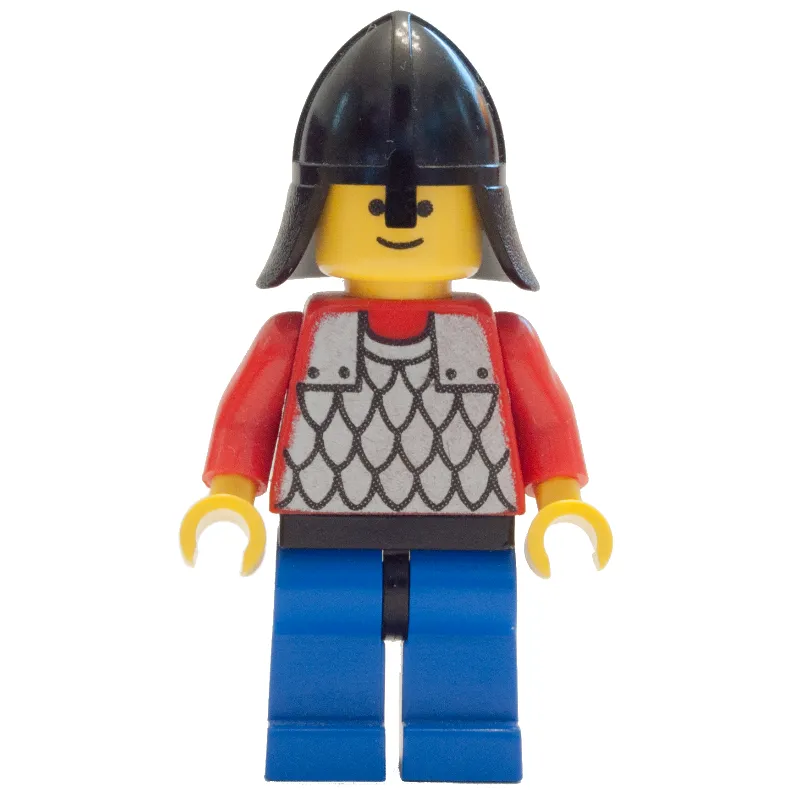 Knight (Scale Mail on Red) - Red Arms, Blue Legs, Black Neck-Protector