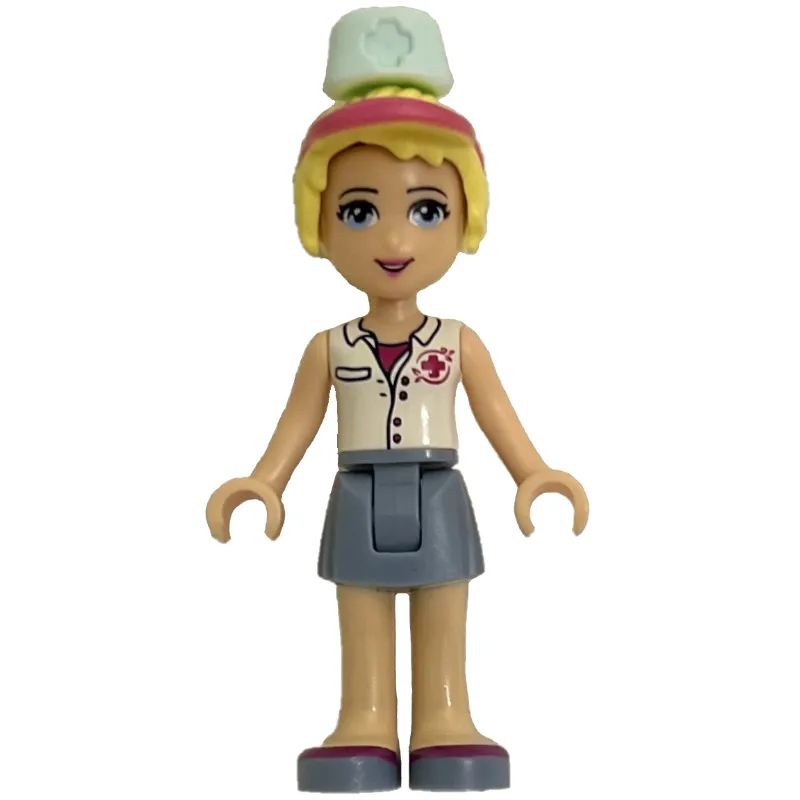 Stephanie - Lavender Blouse, Sand Green Skirt, Hat