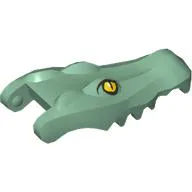 Animal Body Part, Alligator / Crocodile Head Upper Jaw with Yellow Eyes Print