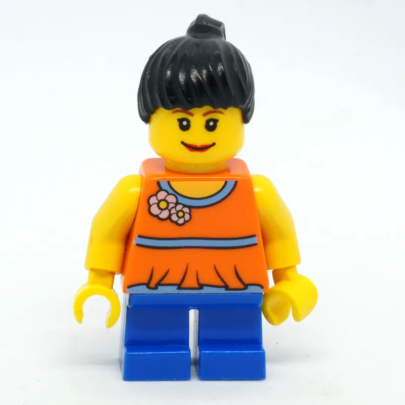 Kid - Orange Torso, Blue Legs, Black Hair