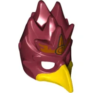 Mask Bird (Phoenix) with Yellow Beak and Gold Headpiece with Flames Print