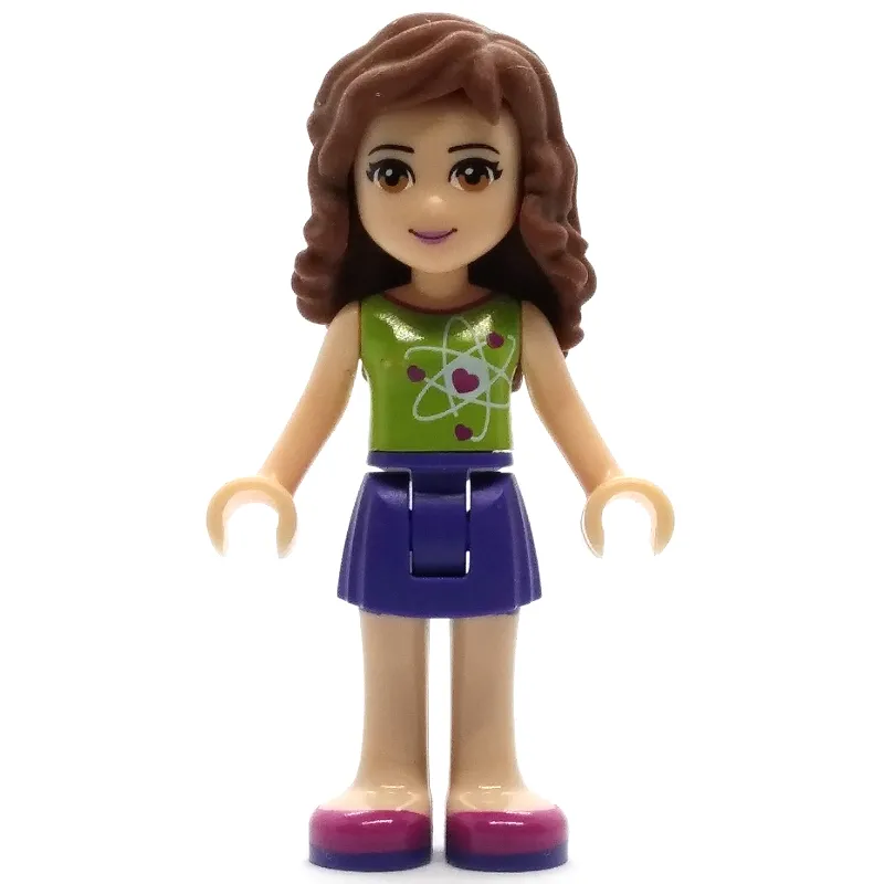 Olivia - Lime Top, Dark Purple Skirt