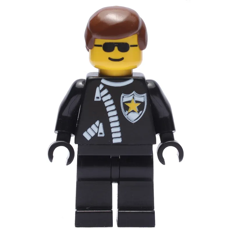 Police - Sheriff, Black Suit, Brown Hair