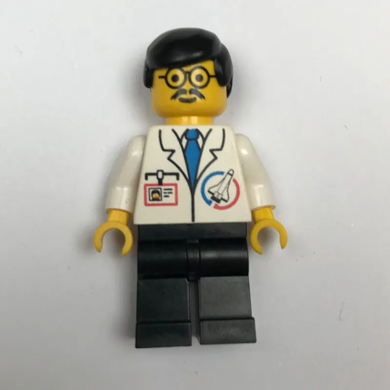 Launch Command Ground Crew, White Jacket, Black Hair, Moustache and Glasses