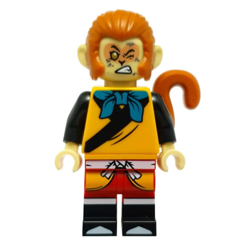 Monkey King, Dark Turquoise Bow, Winking