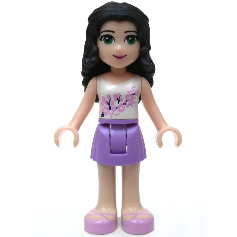 Emma - White Top, Medium Lavender Skirt