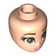 Minidoll Head Reddish Brown Eyebrows, Brown Eyes, Dark Pink Lips print