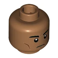 Minifig Head Apache Chief, Eyebrows, Cheek Lines, Firm Expression [Hollow Stud]