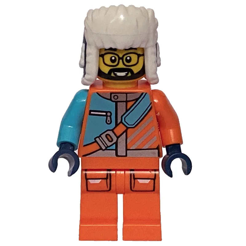Arctic Explorer, STEVEGOESNORTH, Orange Suit, Dark Blue Ushanka Hat