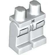 Hips and White Legs with 2 Lab Coat Pockets and 1 Button Print