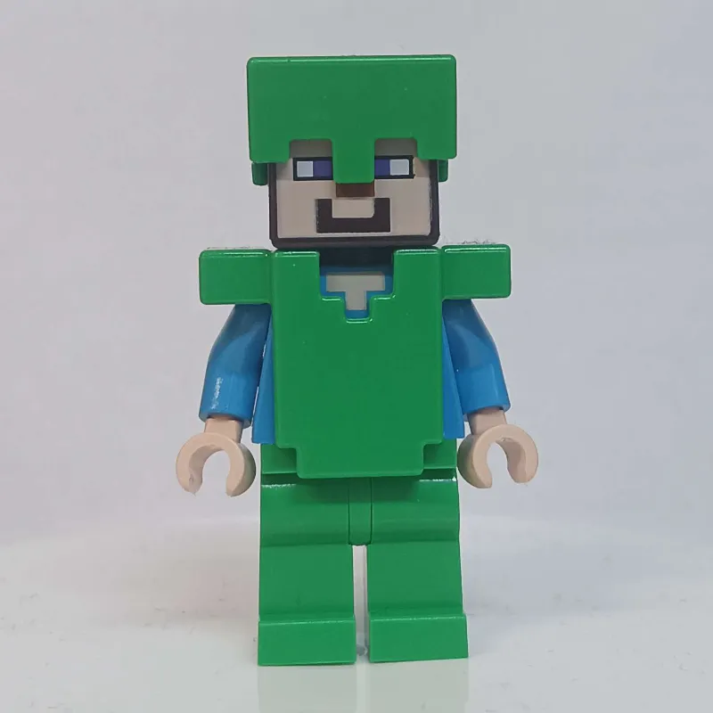Steve in Bright Green Helmet and Armor