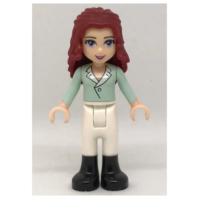 Theresa - Light Aqua Top, White Trousers