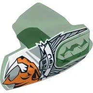 Large Figure Limb Cover, Size 5, Armor with Ball Joint Socket with 'NEX 3.0' and Orange Tiger Head Print