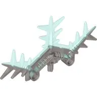 Large Figure Weapon Shield, Ice, Half with Marbled Trans-Light Blue Pattern