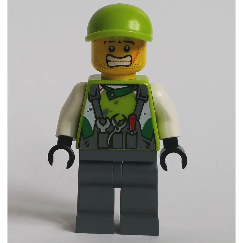 Crew Member Lime Torso, Dark Bluish Grey Legs 3