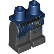 Hips and Black Legs with Dark Brown Belt, Dark Blue Coat print