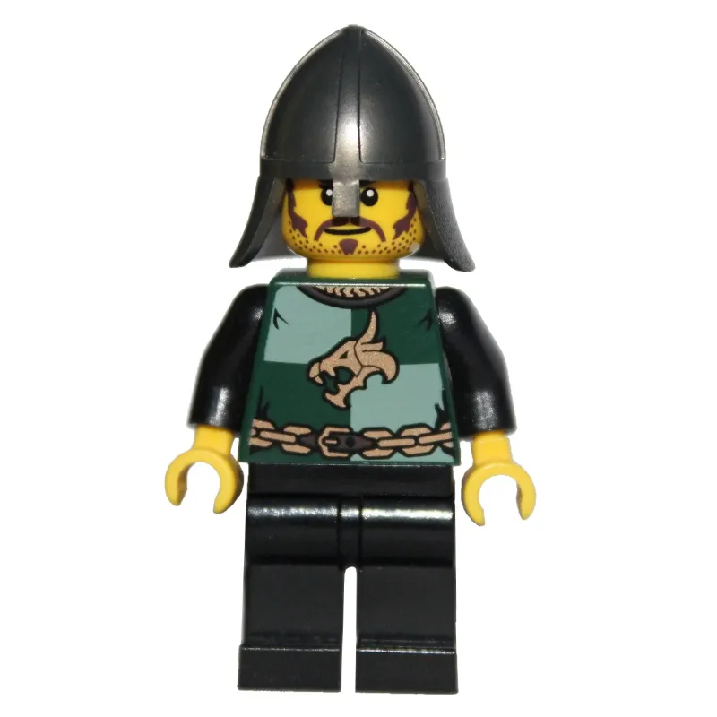 Dragon Knight, Dark Green, Pearl Titanium Helmet, Stubble