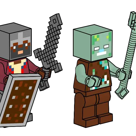 Netherite Knight and Zombie