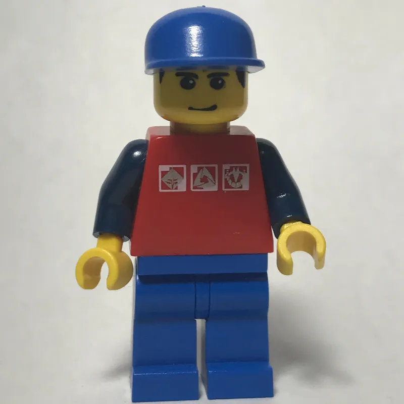 Red Torso, Blue Legs, Blue Cap