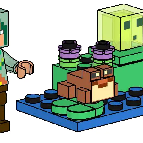 Hero with Frog and Slime