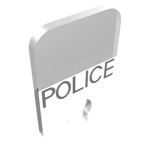 Motorcycle Windshield with POLICE Print