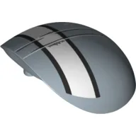 Large Figure Shoulder Cover, Armor, Round, Smooth with White Stripe Print