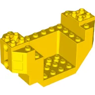 Wedge Brick Special 4 x 10 x 4 with 3 x 4 Recessed and Pin Holes- Plane Bottom