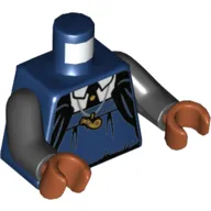 Torso Robes, White Shirt, Black Tie, Small Gold Whistle Print, Black Arms, Dark Orange Hands