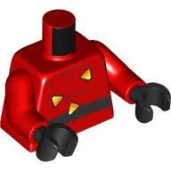 Torso, Black Belt, Kettle Corn print, Red Arms, Black Hands