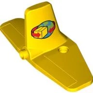 Duplo Airplane Cargo Tail with Box and Arrows and Globe Print