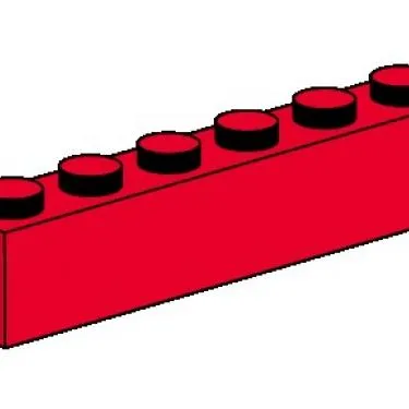 1 x 6 Red Bricks