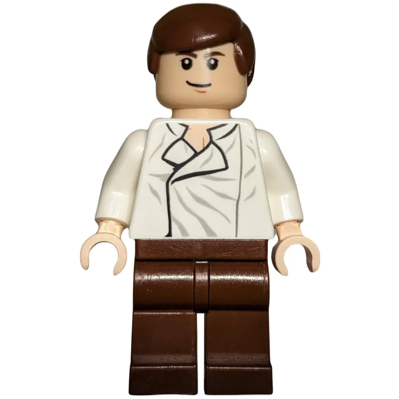 Han Solo, White Shirt, Reddish Brown Legs, Single Sided Head