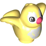 Duplo Animal Bird with White Chest and Coral Beak Print