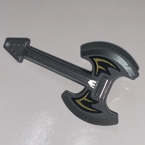 Musical Instrument Guitar Ax-Shaped with Yellow Wings print