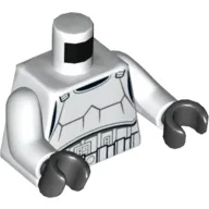 Torso Stormtrooper, Detailed Armor Print, White Arms, Black Hands