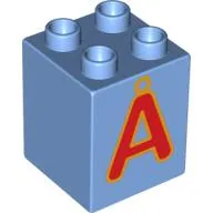 Duplo Brick 2 x 2 x 2 with 'Å' Print