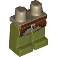 Hips and Olive Green Legs with Dark Tan and Brown Fur Print (Gamorrean)