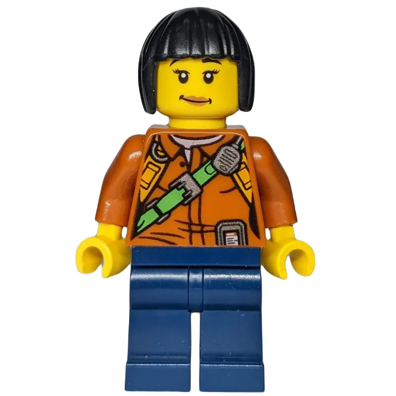 Explorer, Woman, Shirt with Straps and Radio, Black Hair