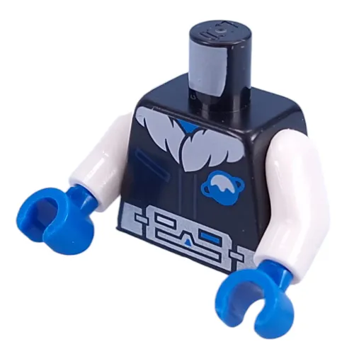 Torso Space Suit, White Fur Color, Ice Planet Logo, Silver Belt print, White Arms, Blue Hands