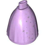 Minidoll Skirt Full with No Hips or Feet and Silver Stars print