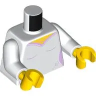 Torso, Ballerina Outfit, Bright Pink Trim print, White Arms, Yellow Hands