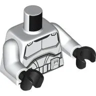 Torso, Clone Trooper Armor print, White Arms, Black Hands