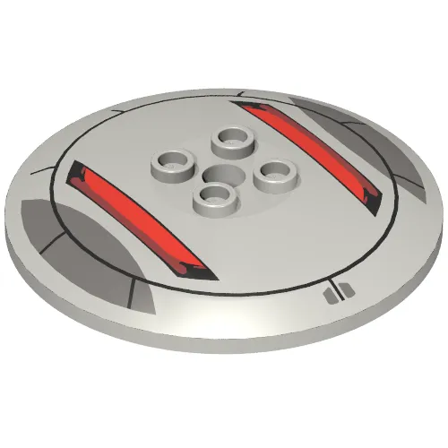 Dish 6 x 6 Inverted (Radar) with Solid Studs and Sith Infiltrator Print [Solid Studs]